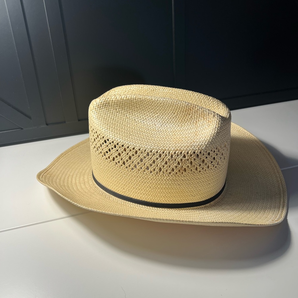 Vintage Resistol Self - Conforming Western Woven Hat, size 7 1/2 long oval.